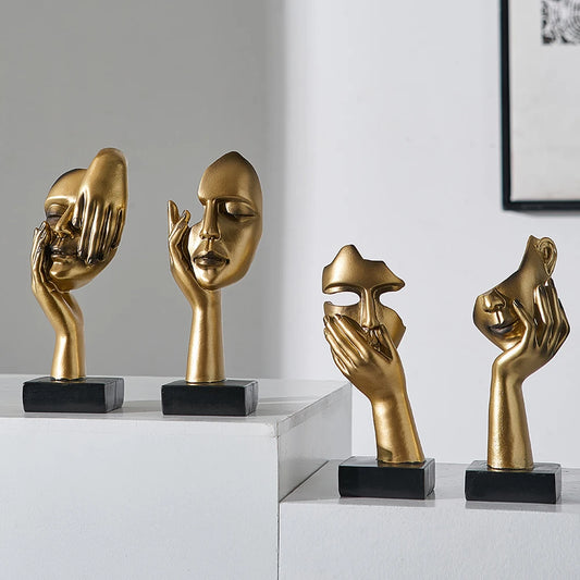Nordic Abstract Face Sculpture Decor
