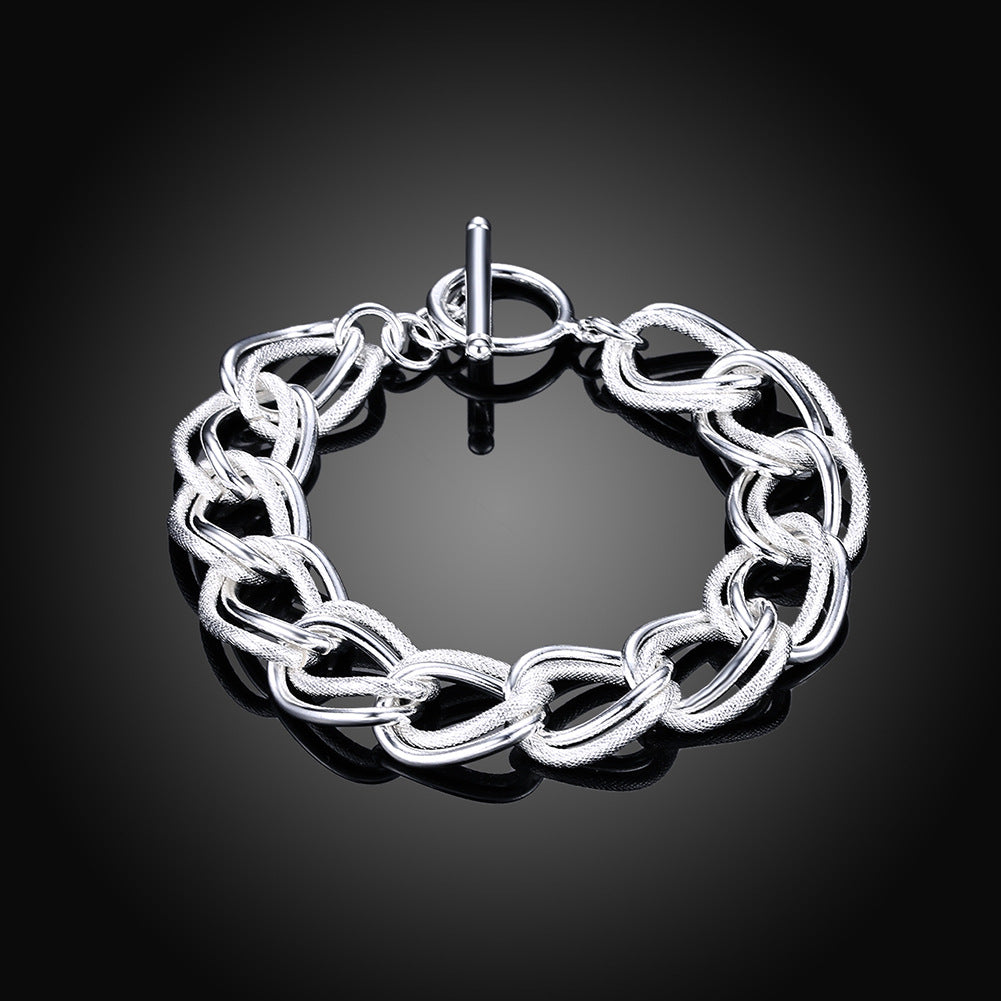 Double Twist Silver Chain Bracelets - Byloh