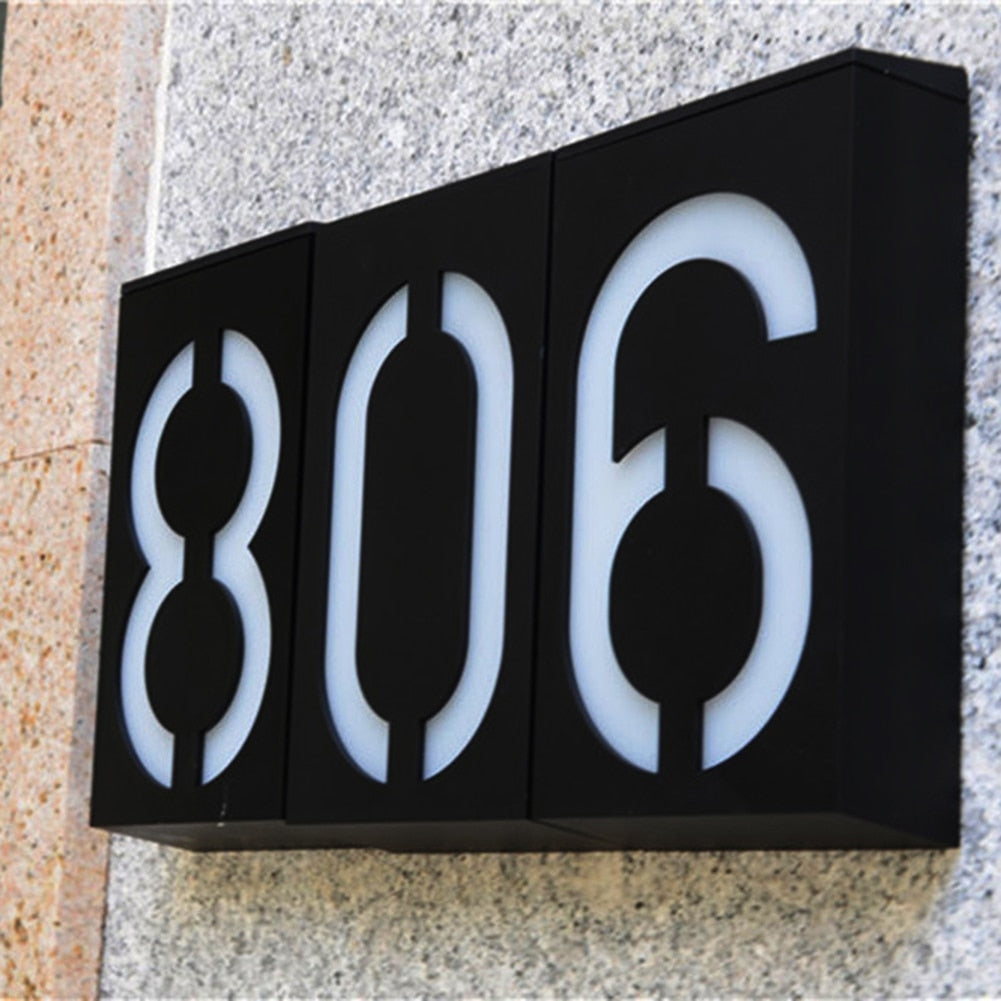 Solar LED Light House Address Number - Byloh