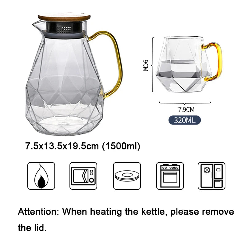Diamond Hot Cold Water Jug Set