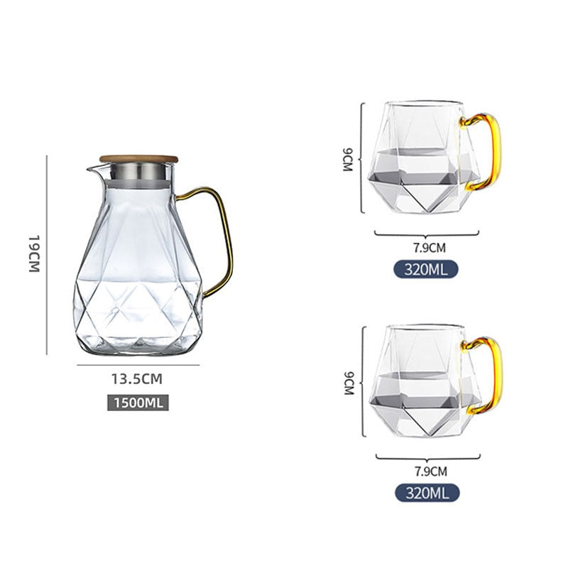 Diamond Hot Cold Water Jug Set