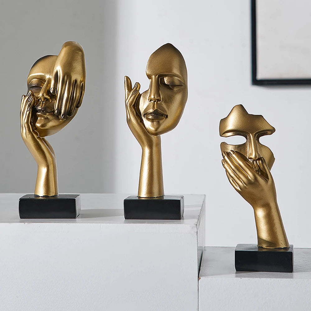 Nordic Abstract Face Sculpture Decor