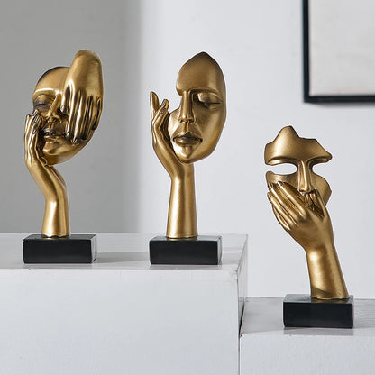 Nordic Abstract Face Sculpture Decor
