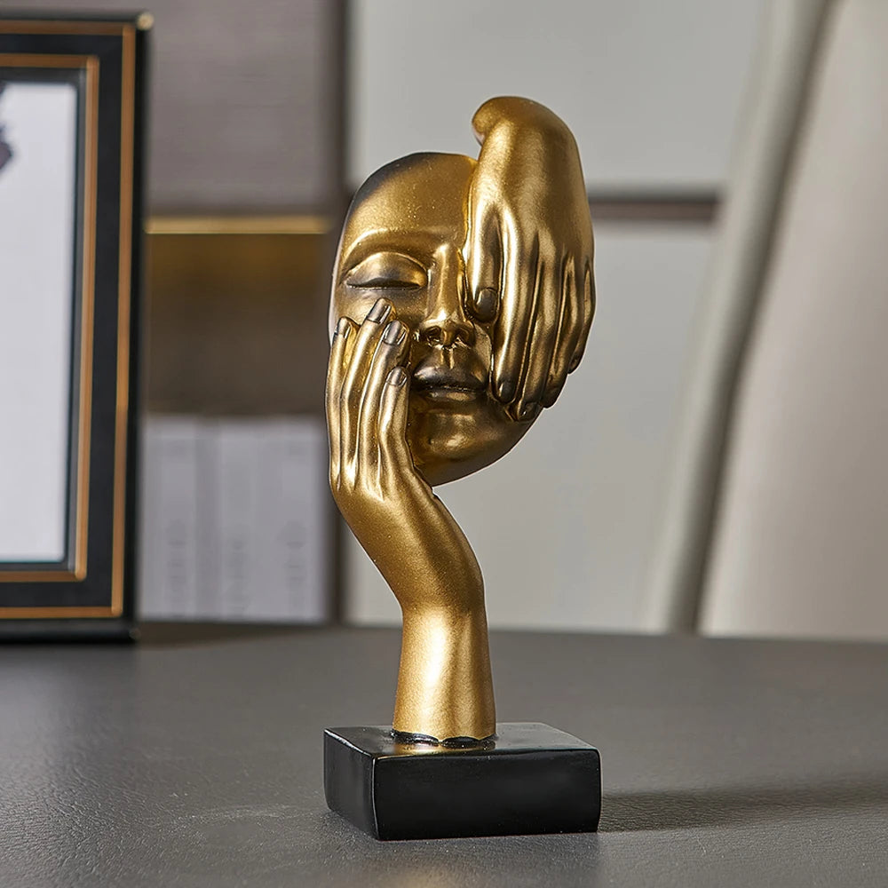 Nordic Abstract Face Sculpture Decor