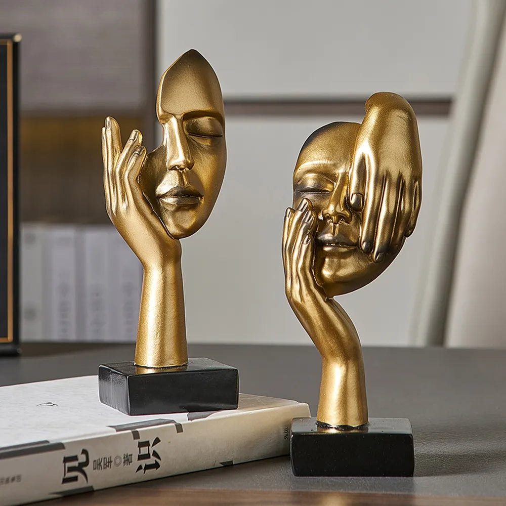 Nordic Abstract Face Sculpture Decor