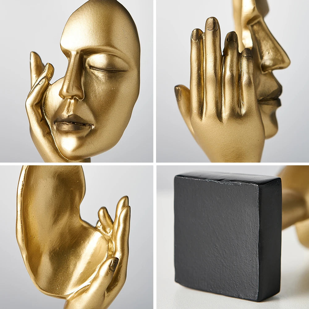 Nordic Abstract Face Sculpture Decor
