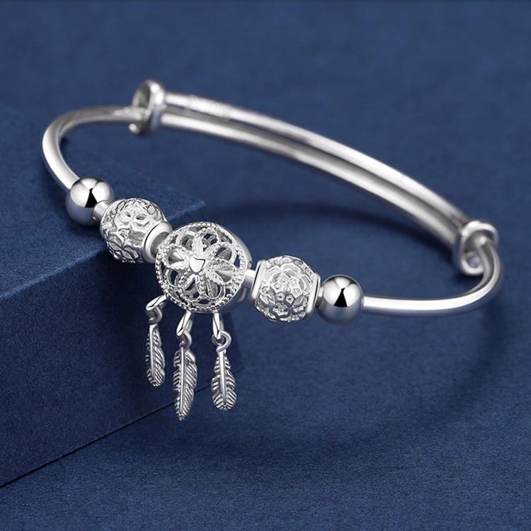 Sterling Silver Dreamcatcher Charm Bracelet - Byloh