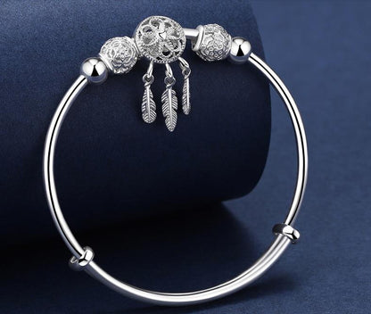 Sterling Silver Dreamcatcher Charm Bracelet - Byloh