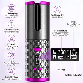 WIRELESS AUTOMATIC CURLING IRON - Byloh