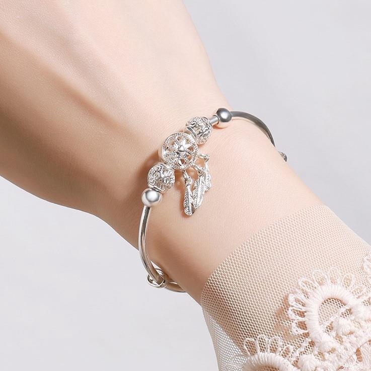 Sterling Silver Dreamcatcher Charm Bracelet - Byloh