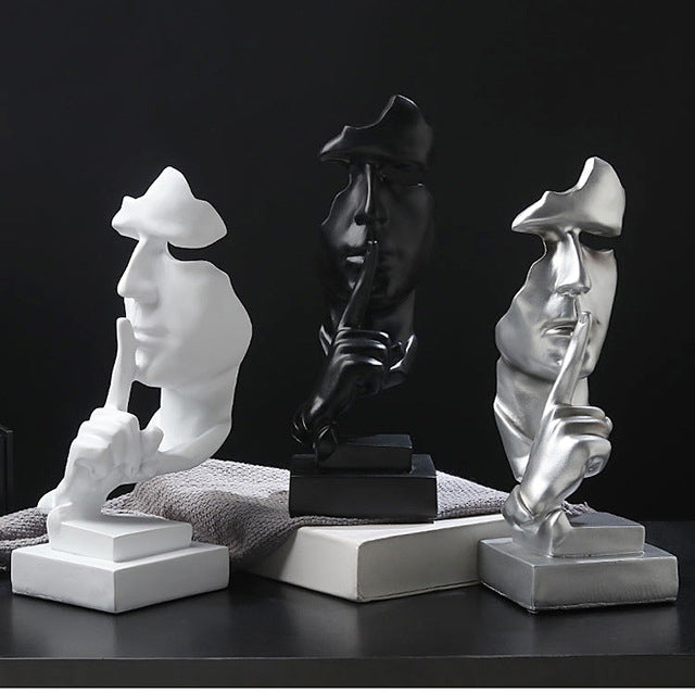 Silence Is Gold 3D Sculpture - Byloh