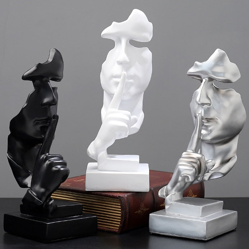 Silence Is Gold 3D Sculpture - Byloh