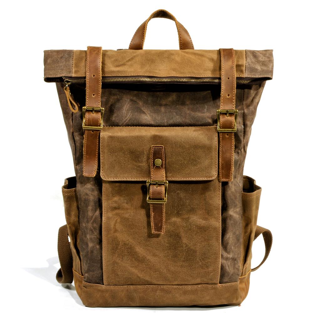 Byloh Canvas Leather Travel Backpack - Byloh