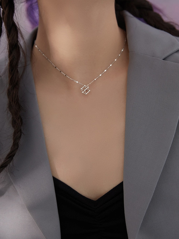 Classic Geometric Cube Pendant - Byloh