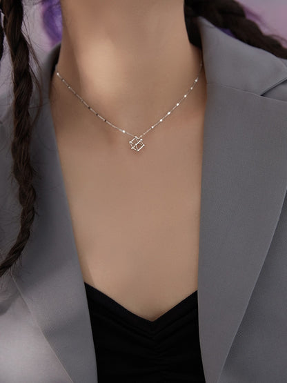 Classic Geometric Cube Pendant - Byloh