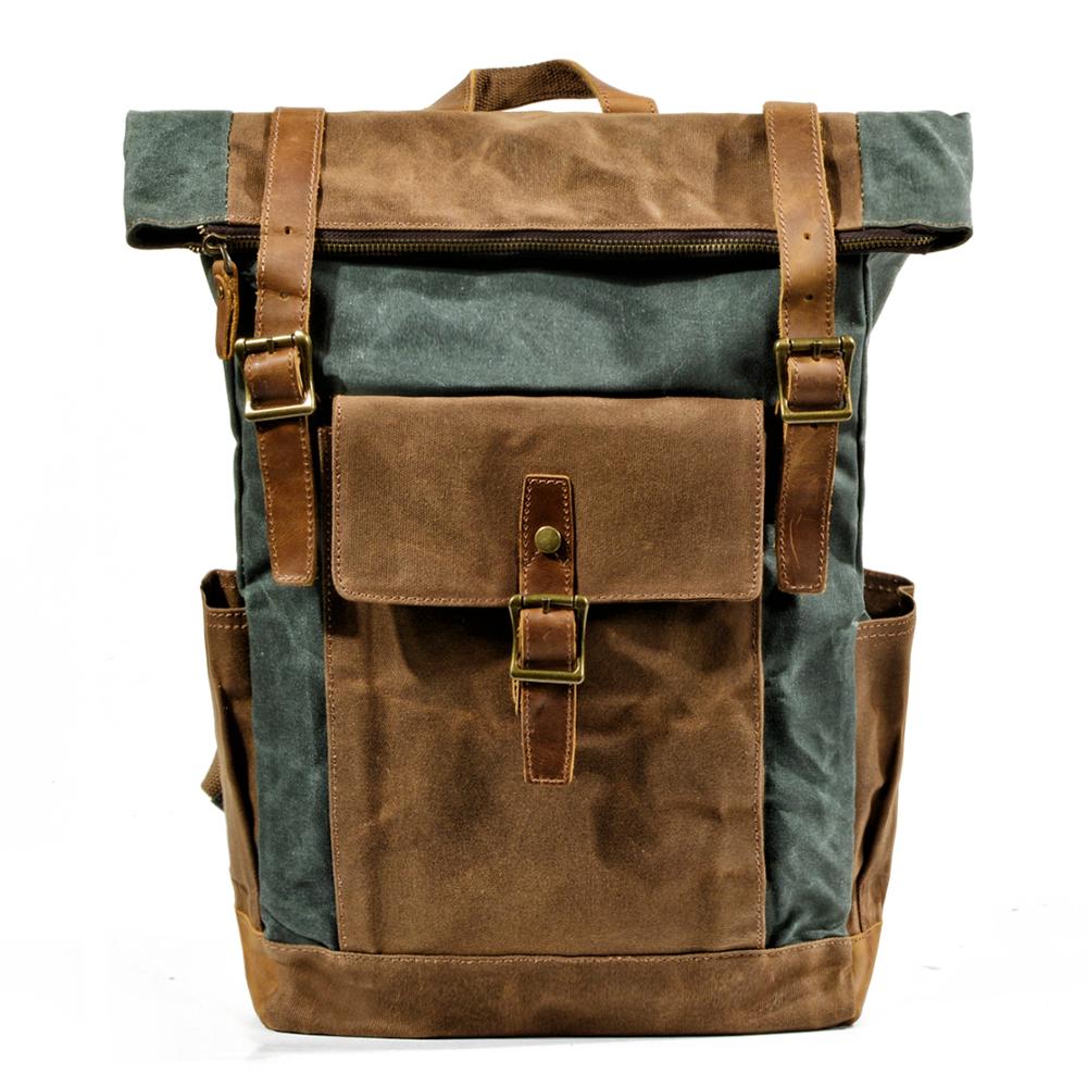 Byloh Canvas Leather Travel Backpack - Byloh