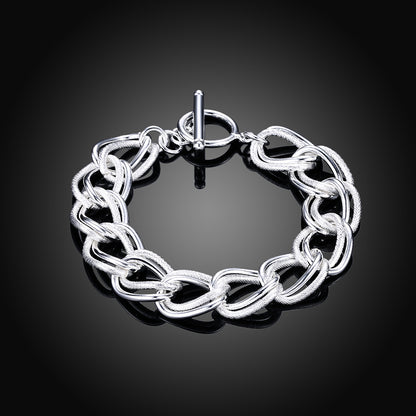 Double Twist Silver Chain Bracelets - Byloh