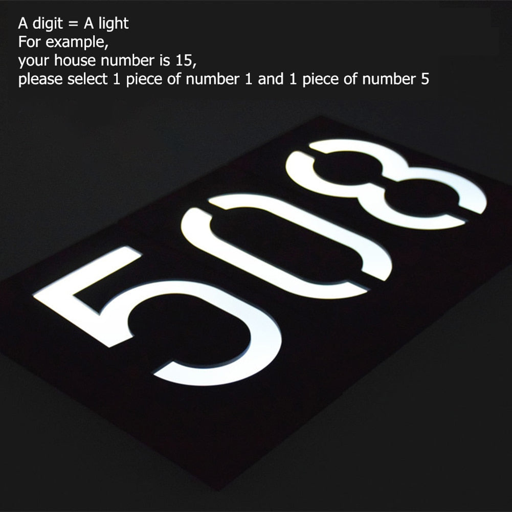 Solar LED Light House Address Number - Byloh