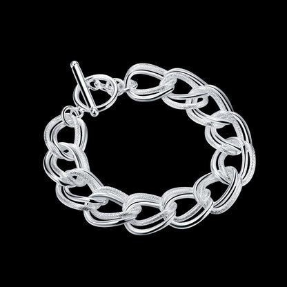 Double Twist Silver Chain Bracelets - Byloh