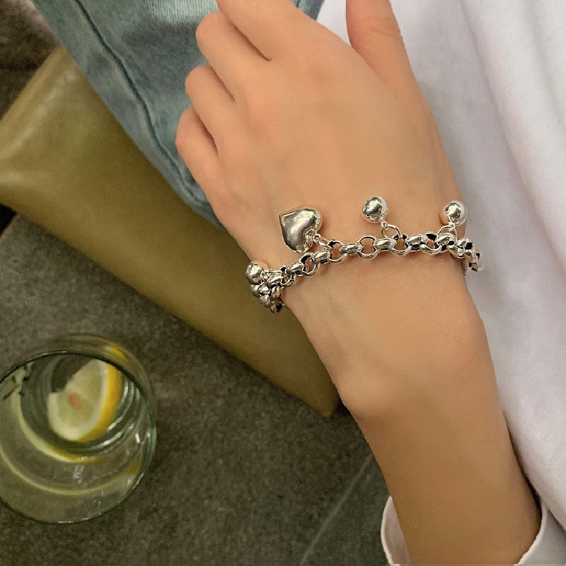 Byloh Heart-Shape Charm Bracelet