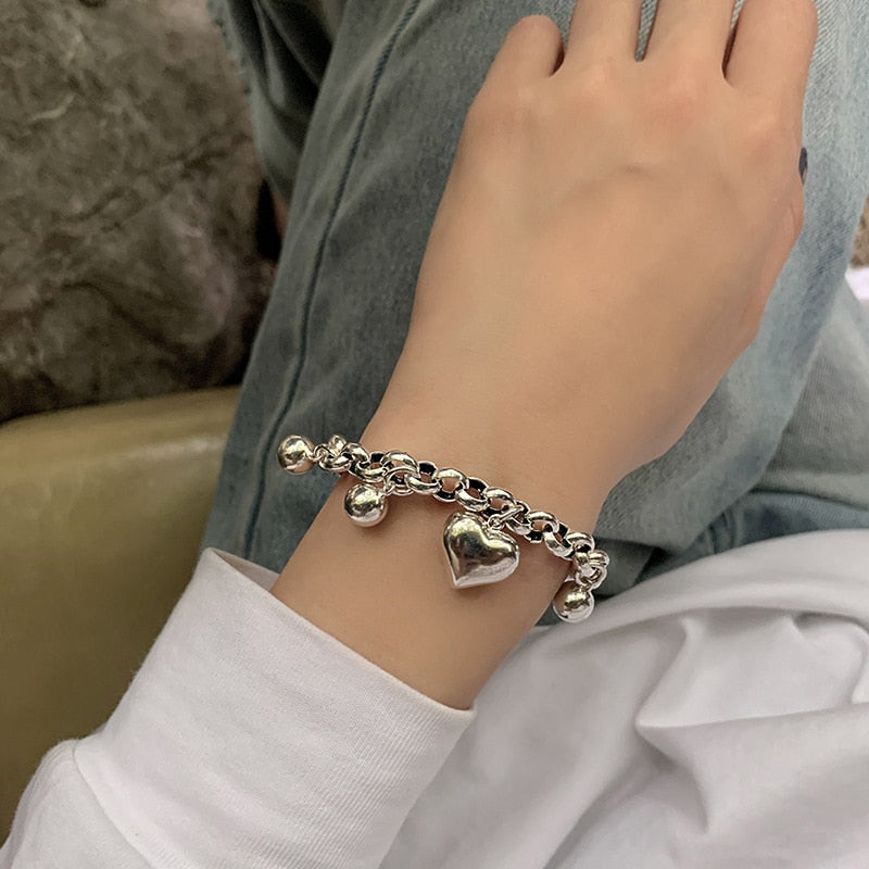 Byloh Heart-Shape Charm Bracelet