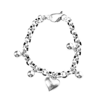 Byloh Heart-Shape Charm Bracelet