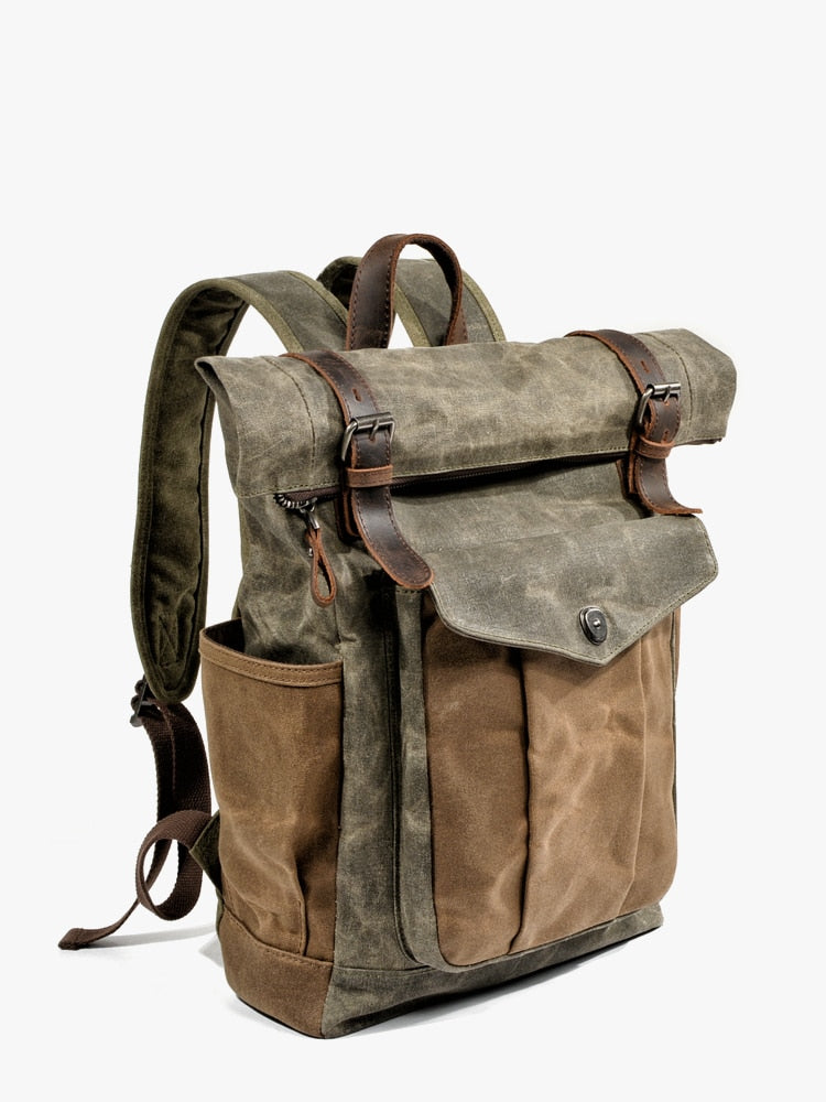 Byloh Canvas Leather Travel Backpack - Byloh