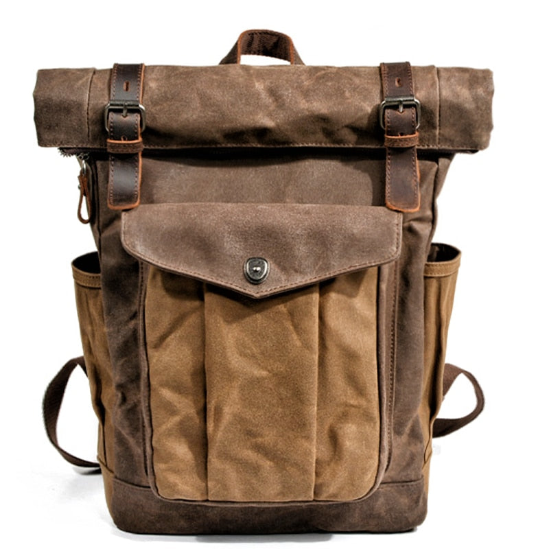 Byloh Canvas Leather Travel Backpack - Byloh