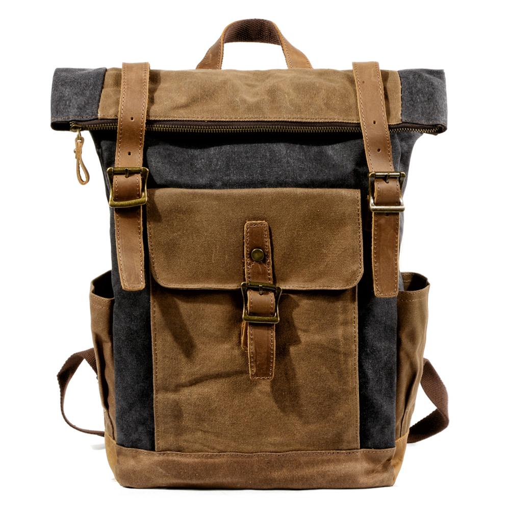 Byloh Canvas Leather Travel Backpack - Byloh