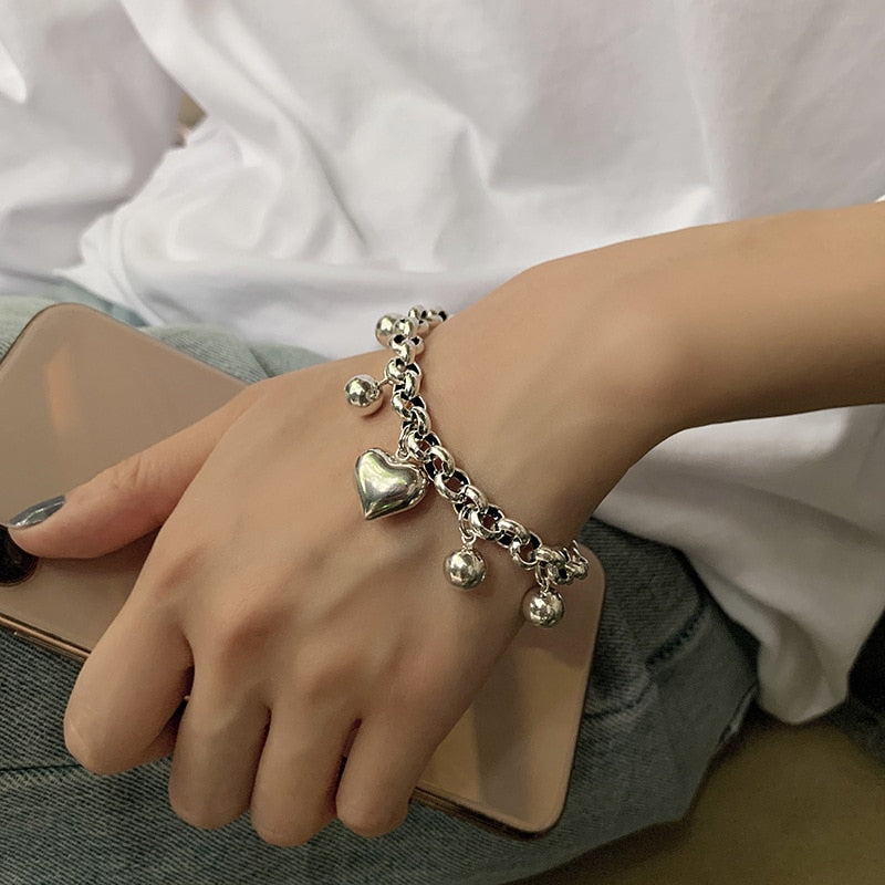 Byloh Heart-Shape Charm Bracelet