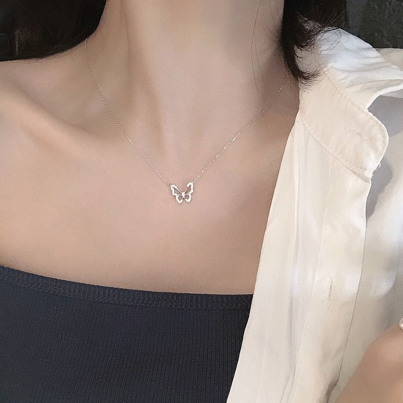 Stamp Butterfly Necklace - Byloh