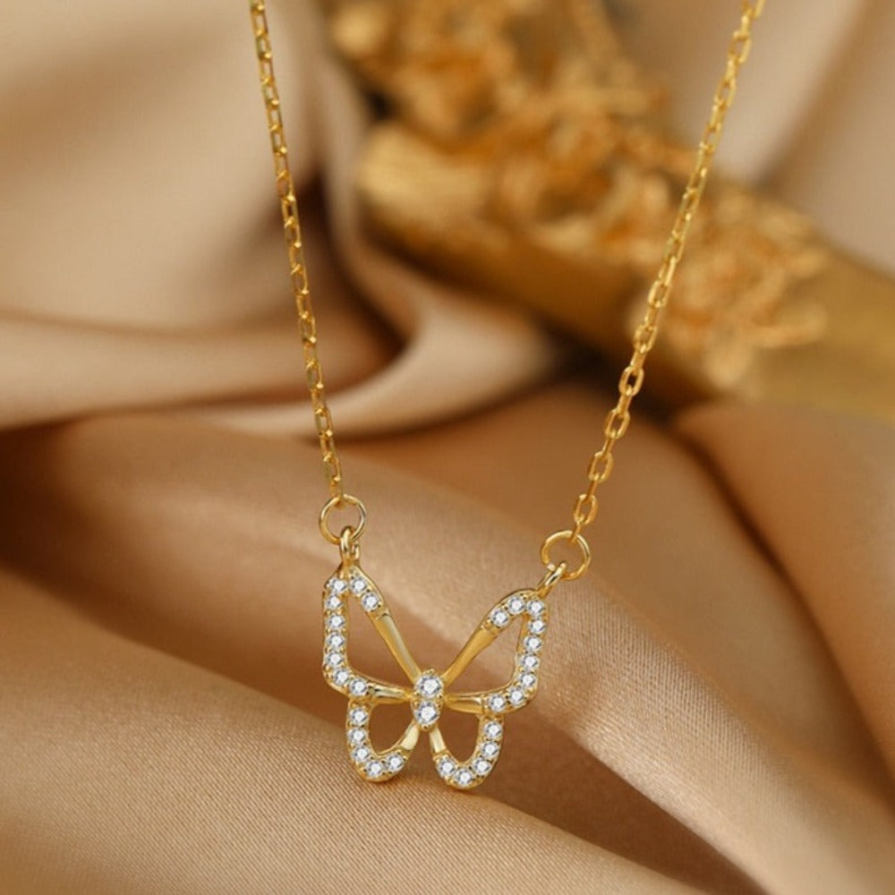 Stamp Butterfly Necklace - Byloh