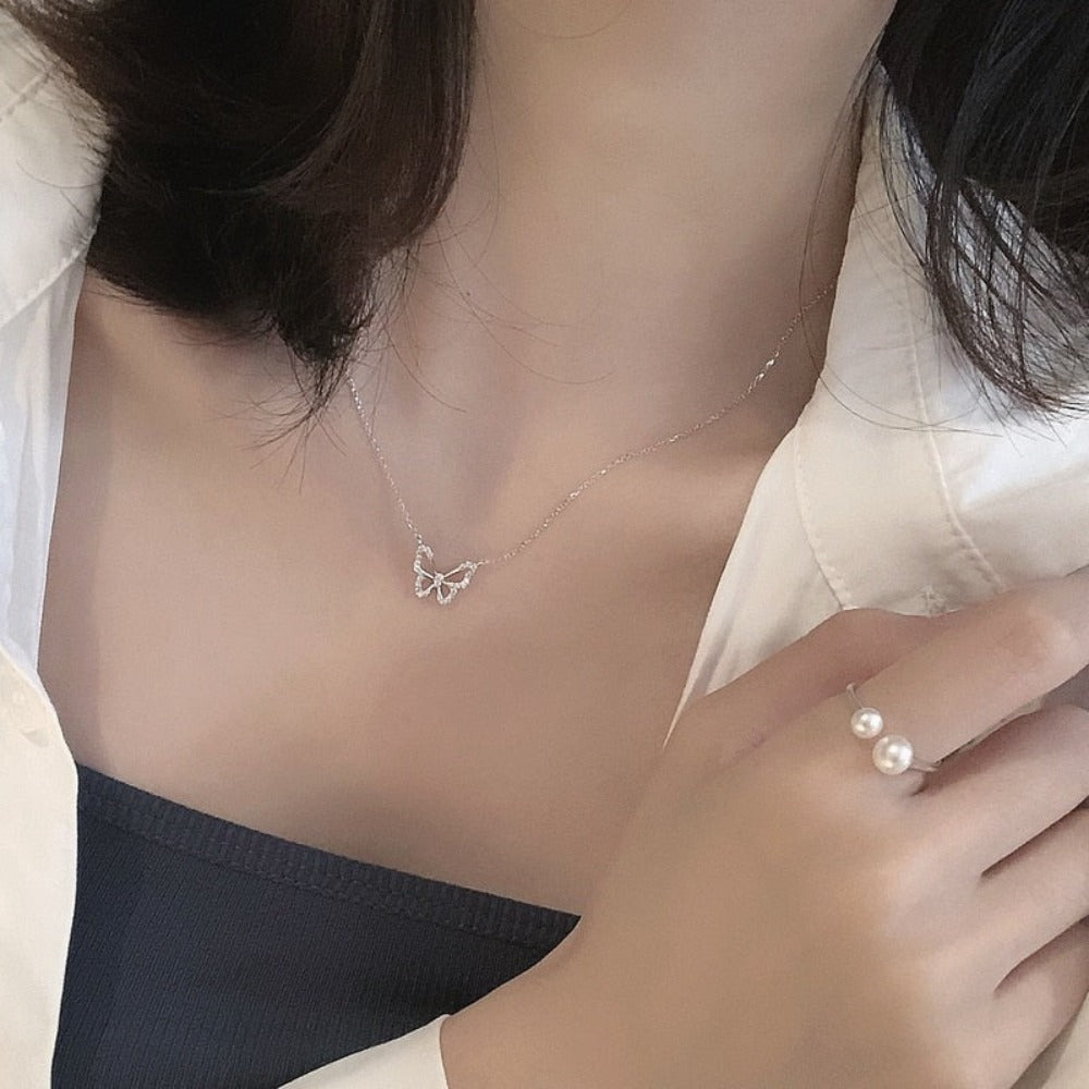 Stamp Butterfly Necklace - Byloh