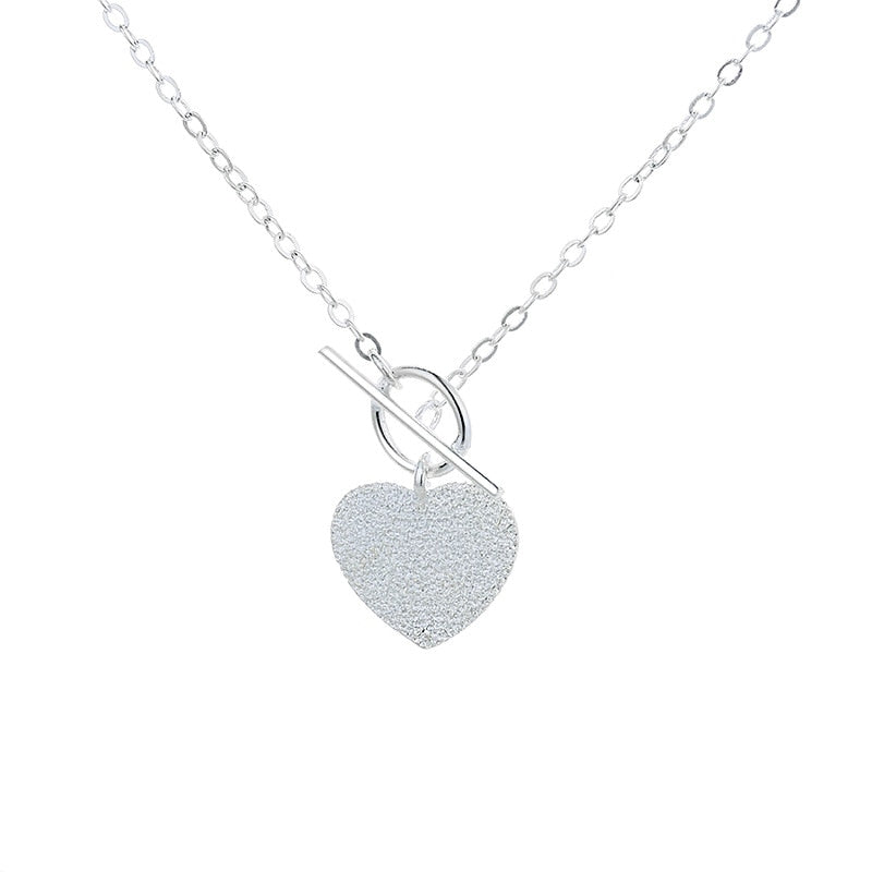Stamp Frosted Flashing Love Necklace - Byloh
