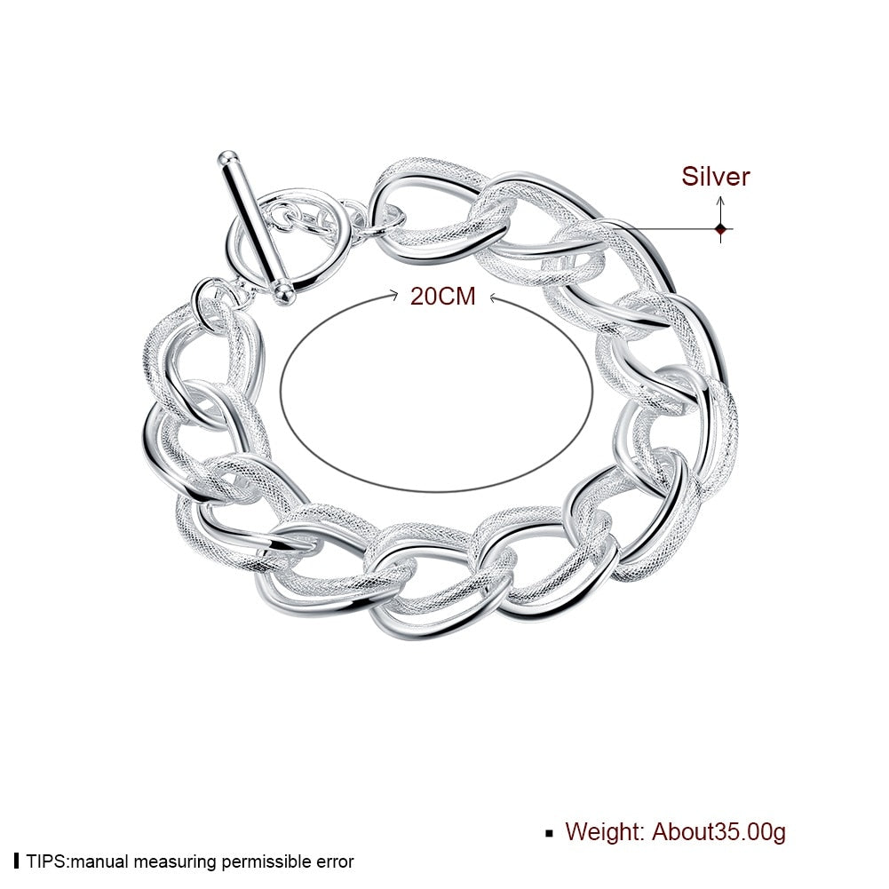 Double Twist Silver Chain Bracelets - Byloh