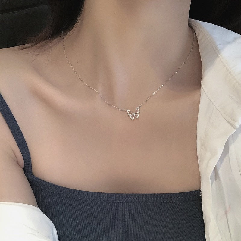 Stamp Butterfly Necklace - Byloh