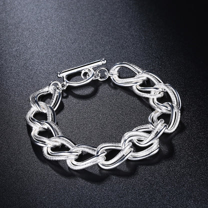 Double Twist Silver Chain Bracelets - Byloh