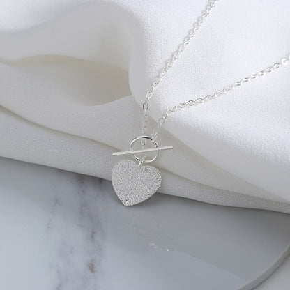 Stamp Frosted Flashing Love Necklace - Byloh