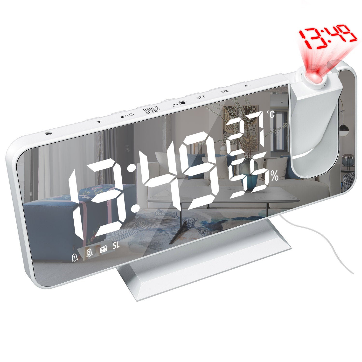 Digital Projection Clock & Radio - Byloh