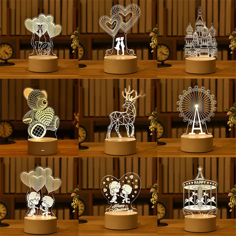 3D Acrylic Lamp Decor - Byloh