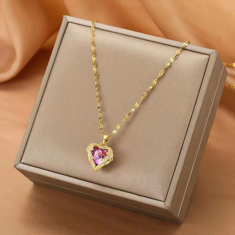 Aby Luxury Crystal Ocean Heart - Byloh