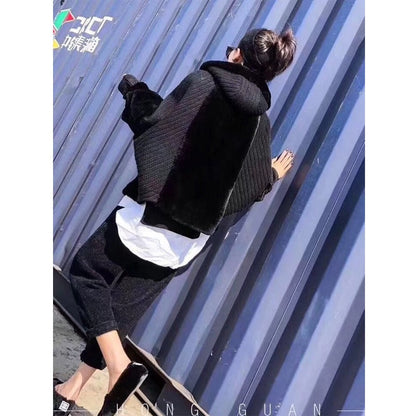 New knitted wool sleeve patchwork - Byloh